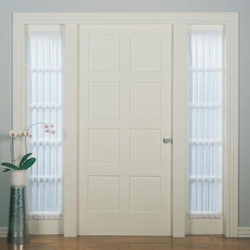 No 918 Emily Sheer Voile Curtain Panel 28 x 72 White 1