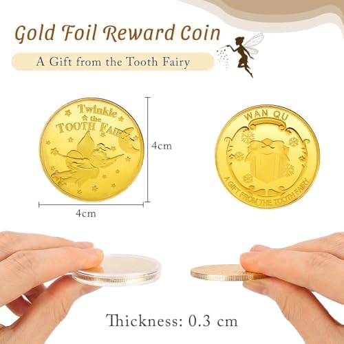 Personalized Wooden Tooth Fairy Box with Coin and Bag