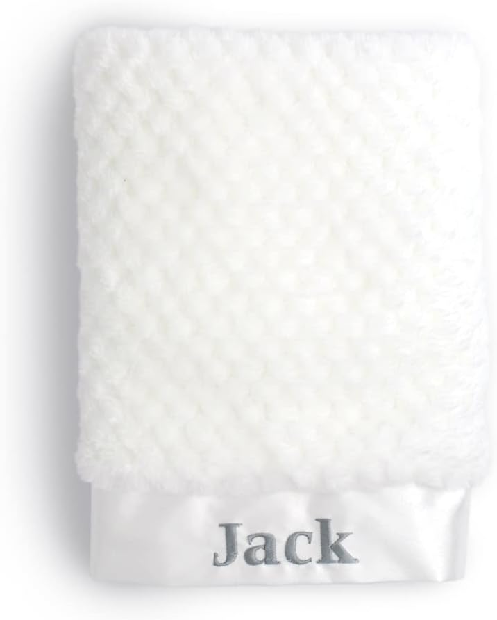 I See Me Personalized Baby Blanket - 14x14 Inch Ivory White