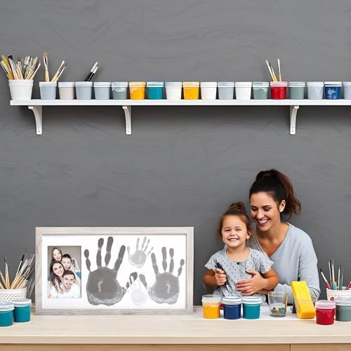 Kate Milo Rustic Farmhouse Family Handprint Frame