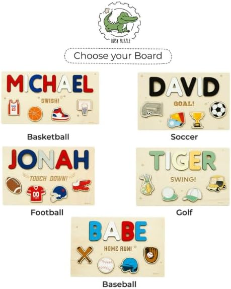 Personalized Golf Name Puzzle for Toddlers