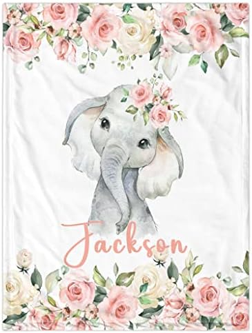 Custom Baby Blanket with Name Soft Personalized Gift for Kids