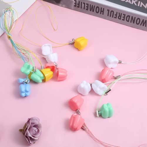 JIYIN 20 Pcs Tooth Necklace Boxes Lost Teeth Organizer