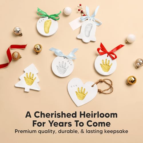KeaBabies Baby Hand Footprint Kit - Quick Dry Ornament Kit for Newborns