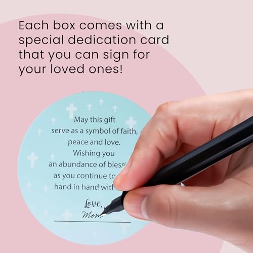 Sweet Treasures Gift Baptism Rosary Set with Ceramic Box and Card