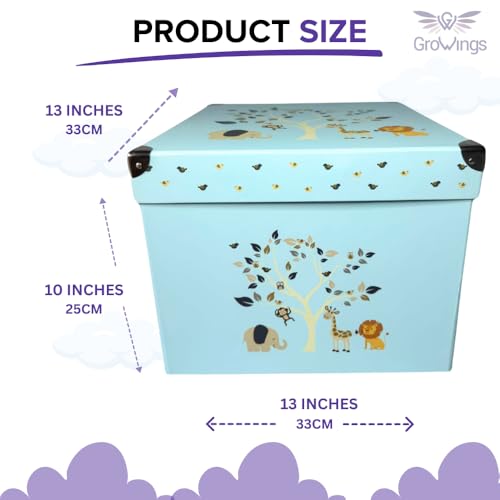 GroWings Baby Keepsake Box - 13x13x10 Inch Memory Storage