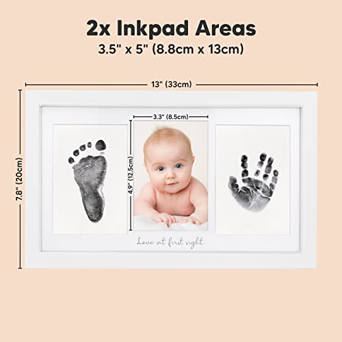KeaBabies Inkless Hand Footprint Kit - Baby Keepsake Frame