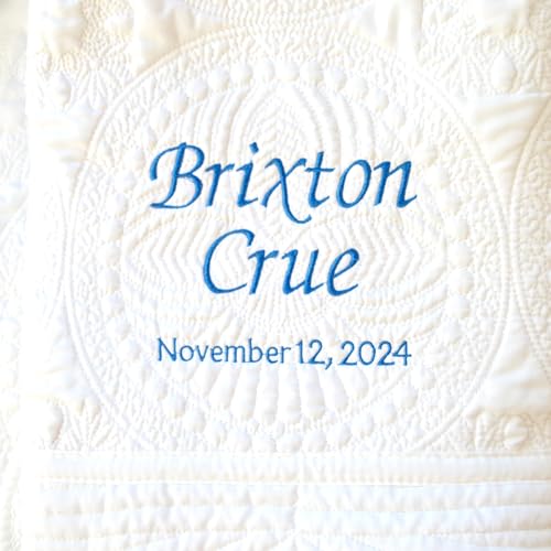 Personalized Baby Blanket With Name and Date Embroidered
