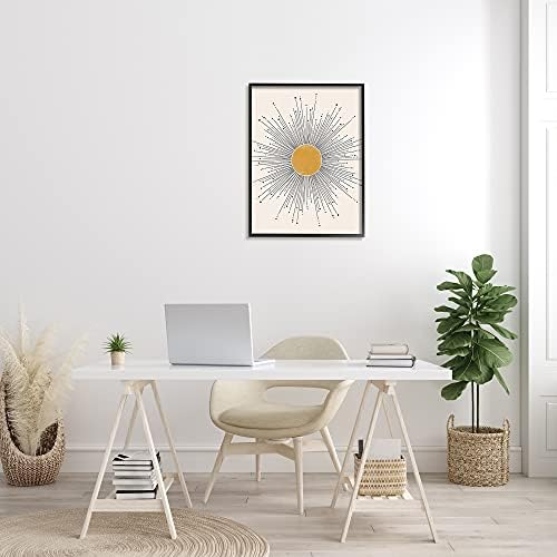 Stupell Industries Deco Summer Sun Wall Art 24x30 Black Framed