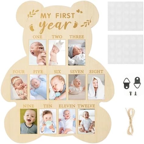 R HORSE 12 Months Milestone Photo Frame Bear Shape