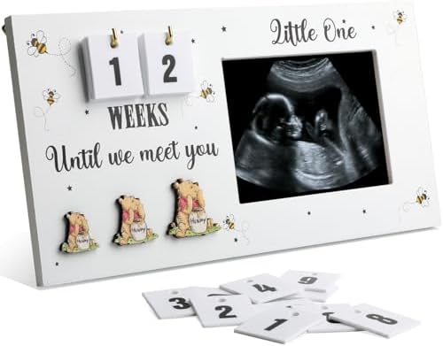 CORODER Cute Bear Ultrasound Frame with Baby Countdown