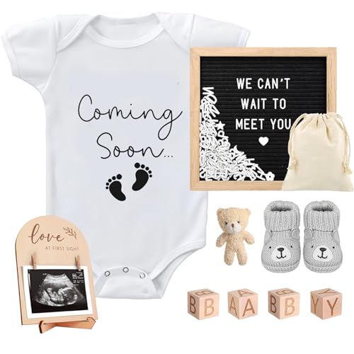 9 Pcs Pregnancy Announcement Set with Felt Letters Baby Keepsakes