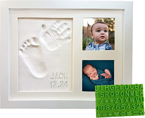 Baby Mushroom Hand Footprint Frame Kit White