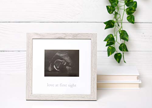 Kate Milo Rustic Sonogram Frame Love at First Sight Gender-Neutral Baby Keepsake