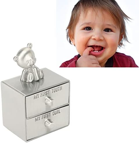 Baby First Tooth Keepsake Box with Bear Design