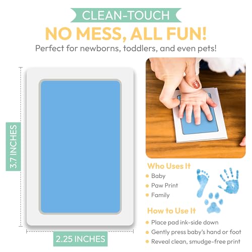 Clean Touch Ink Pad for Baby Handprints - Safe Non-Toxic