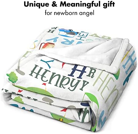 Personalized Golf Baby Blanket with Name 1