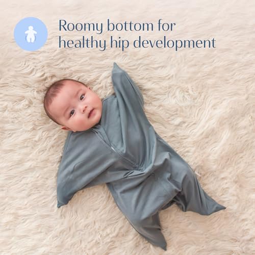 SleepingBaby Zipadee-Zip Transition Swaddle - Classic Grey Small 4-8 Months