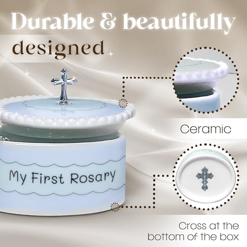 Blue My First Rosary and Keepsake Box