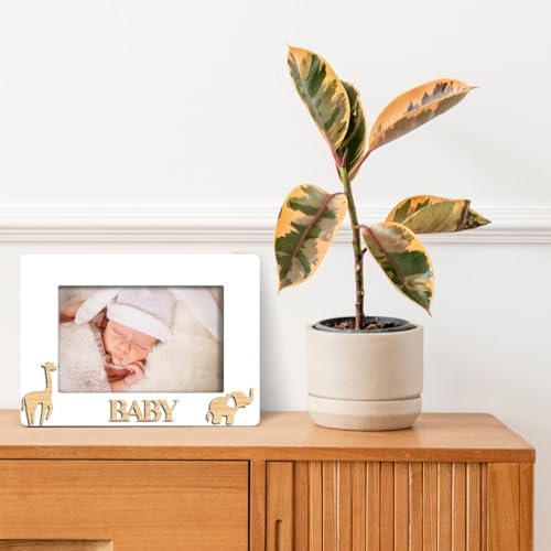 OXEDP Baby Memories Picture Frame with Giraffe Elephant Design 1