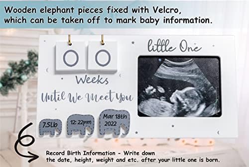 Jwitao Sonogram Picture Frame with Countdown Weeks