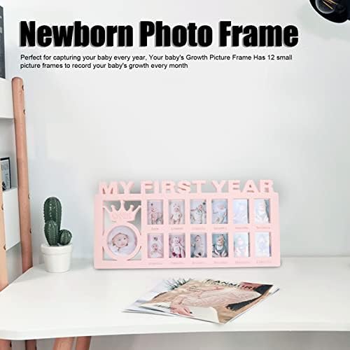 Baby Picture Frame for First Twelve Months Milestones Pink