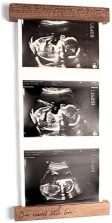 Oscar Bee Sonogram Frame Walnut Magnetic Ultrasound Keepake