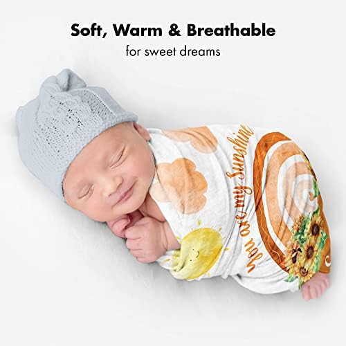 Personalized Sun and Clouds Baby Blanket - You are My Sunshine