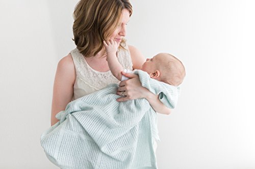 Amazing Baby Soft Blue Cellular Blanket