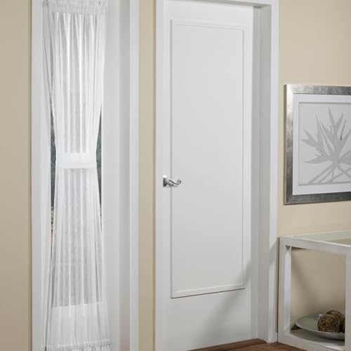No 918 Emily Sheer Voile Curtain Panel 28 x 72 White 1
