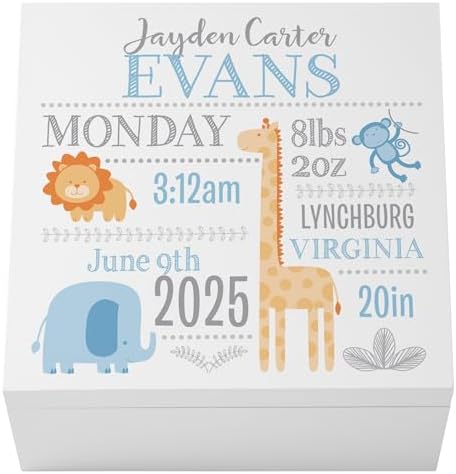 Lets Make Memories Personalized Keepsake Box for Boys