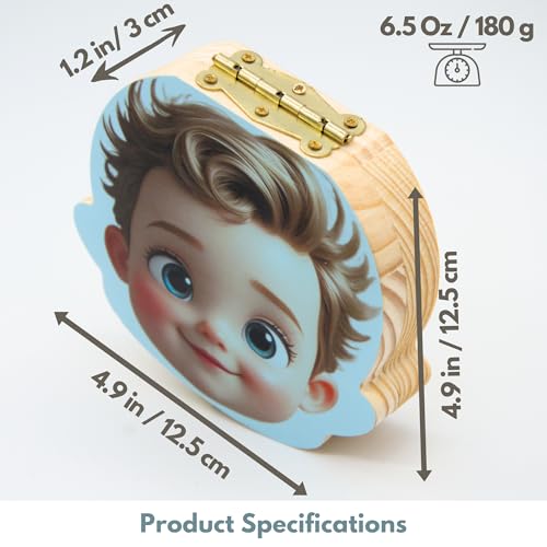 Personalized Wooden Tooth Fairy Keepsake Box for Boys