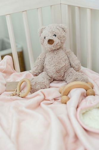 Ultra Plush Sherpa Baby Blanket - 30x40 Soft Durable Pink