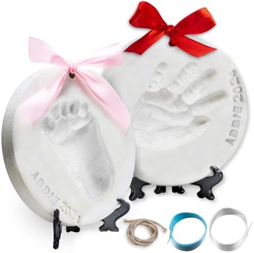 Little Hippo Baby Ornament Keepsake Kit - 2 Easels 4 Ribbons Letters