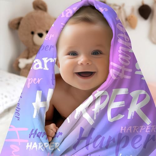 Baosity Custom Name Blanket for Kids Babies Adults
