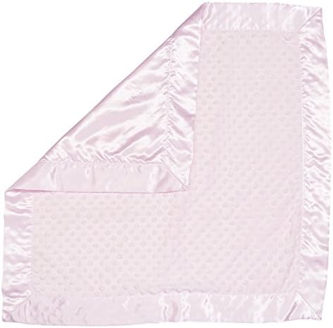 Bearington Collection Pink Satin Baby Lovey Blanket