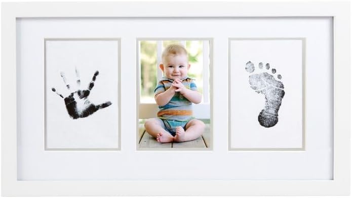 Pearhead Baby Hand Footprint Kit - Inkless Clean-Touch Gender-Neutral Frame