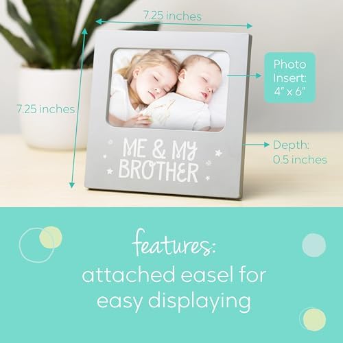 Tiny Ideas Me and My Brother Picture Frame Gray