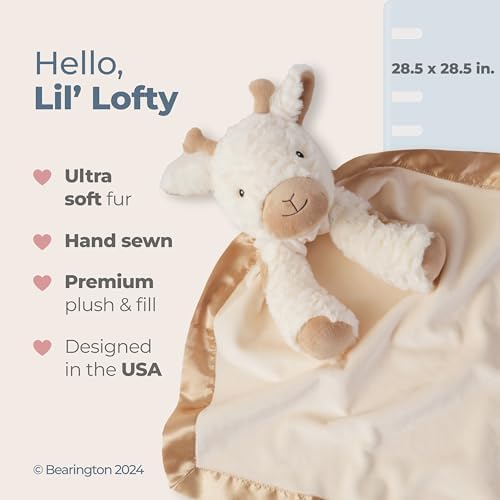 Bearington Lil Lofty Giraffe Lovey Baby Blanket