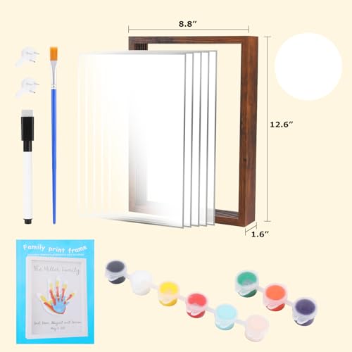 PUDEKO Family Handprint Craft Kit with 8 Colors