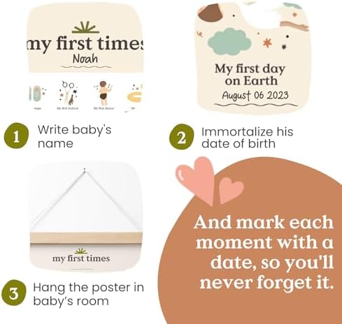 My First Times Poster - 16x24 Inches Baby Keepsake