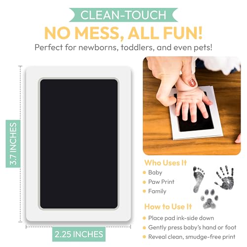Clean Touch Ink Pad for Baby Handprint Footprint