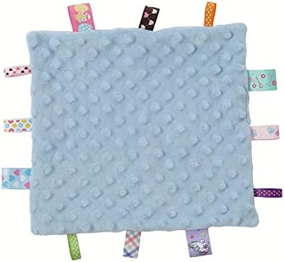 CREVENT Soft Baby Blanket with Taggies 10x10