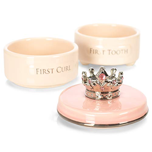 DEMDACO Pink First Tooth and Curl Keepsake Box 1