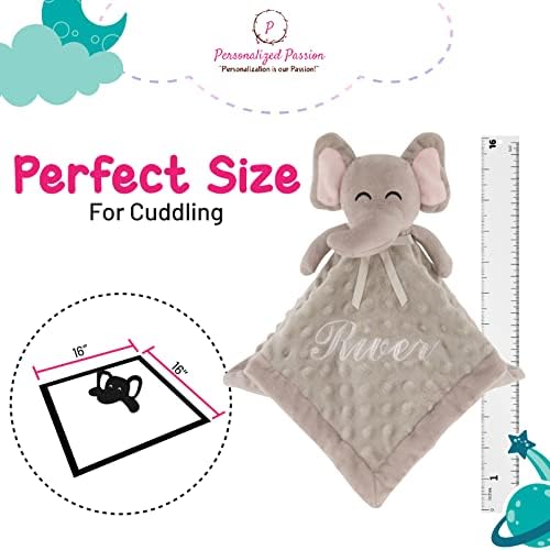 Personalized Baby Blanket Lovey with Custom Embroidered Name - Soft and Comfy Security Blanket