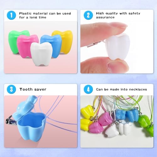 10 Pieces Plastic Baby Teeth Keepsake Box Set