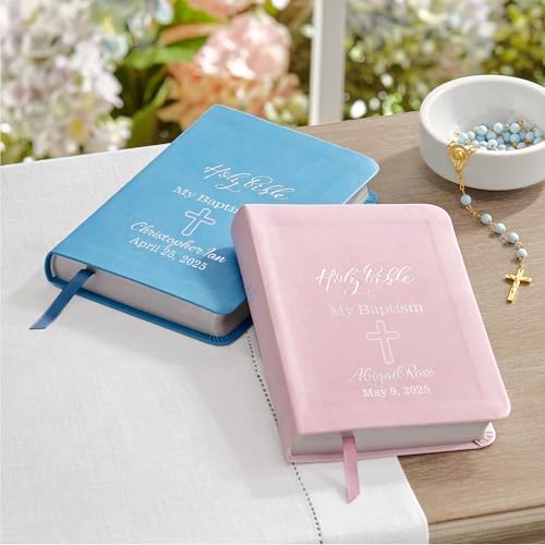 Lets Make Memories Personalized Baptism Bible - Pink