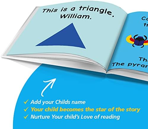 Dinkleboo Personalized Shape Book for Kids 0-8 Years Old