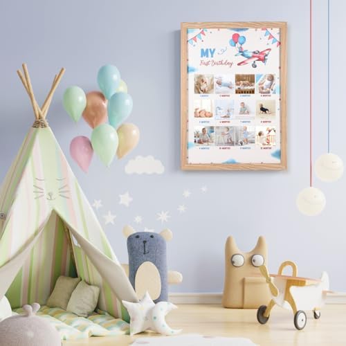 My First Year Airplane Photo Frame - 12 Month Milestone Display