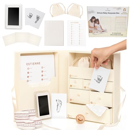 Estienne Large Light Yellow Baby Keepsake Box